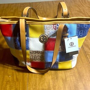 Giani Bernini Spring patchwork tote.